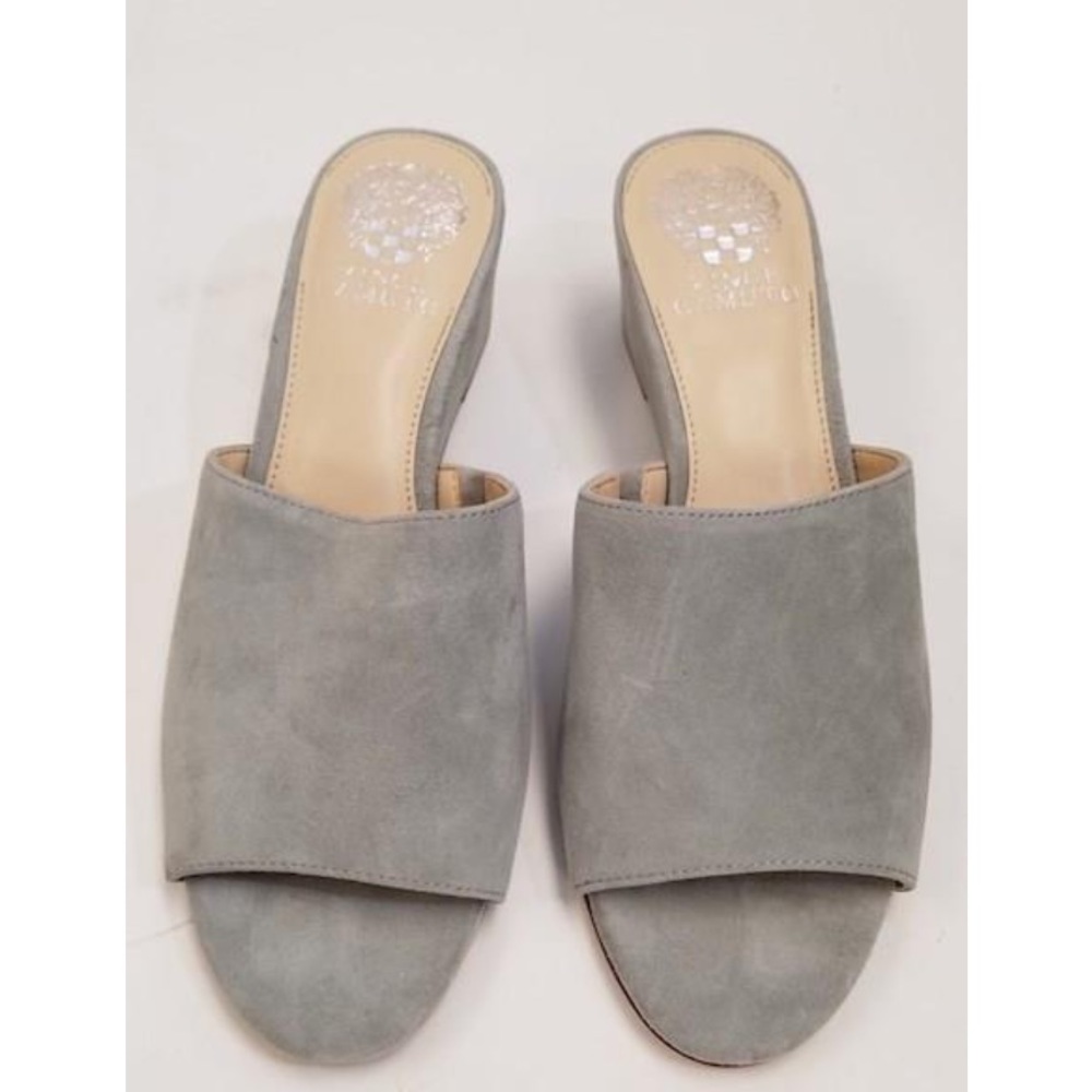 Vince Camuto Gray Sandals Leather Suede Size 7.5